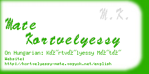 mate kortvelyessy business card